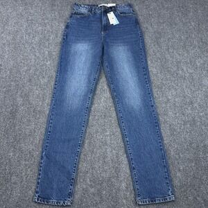 NEW American Tall Jeans Womens 29x35 Lola Ultra High Rise Slim Medium Wash Denim